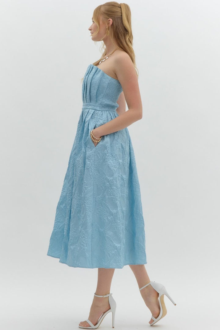 Embossed Midi Dress - The Color Collab