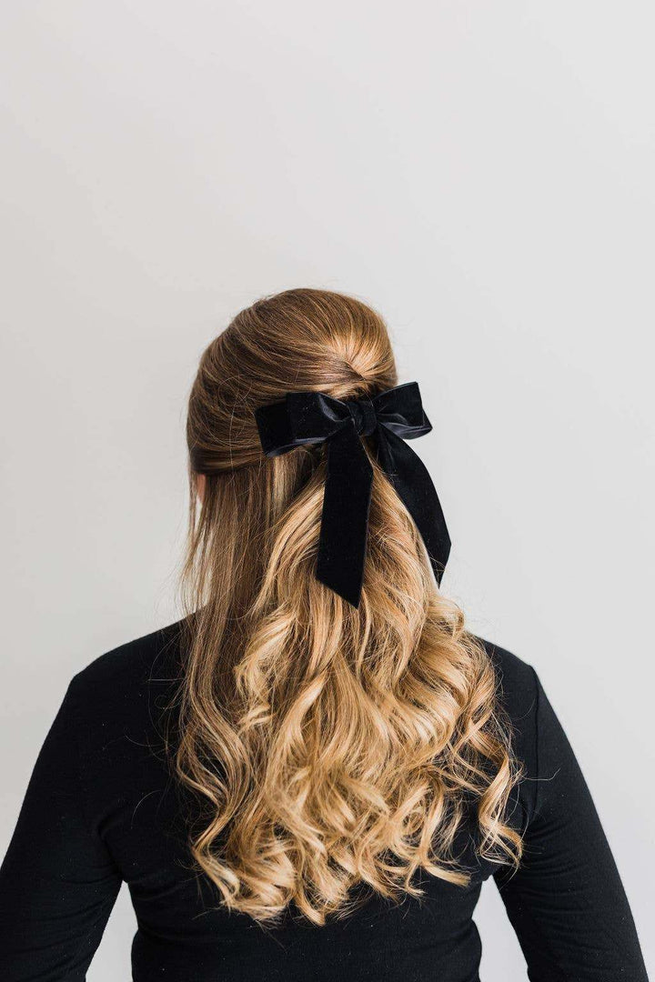 Grace & Grandeur Judy Short Bow Barrette: Dusty Mauve - The Color Collab