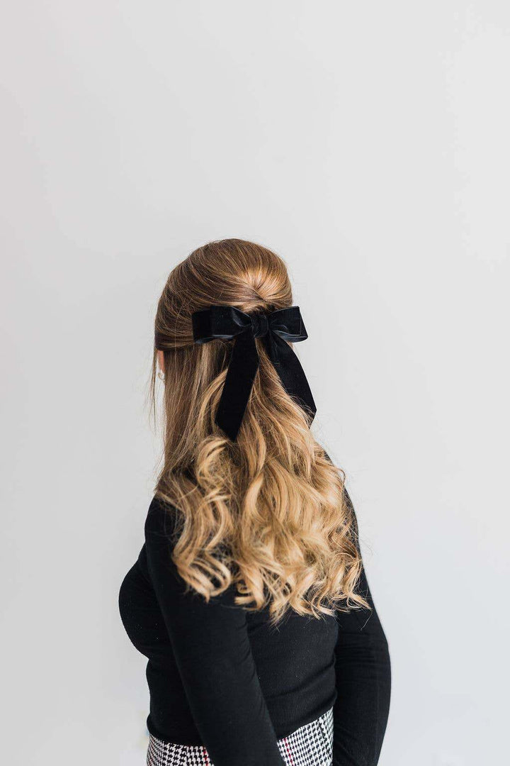 Grace & Grandeur Judy Short Bow Barrette: Dusty Mauve - The Color Collab