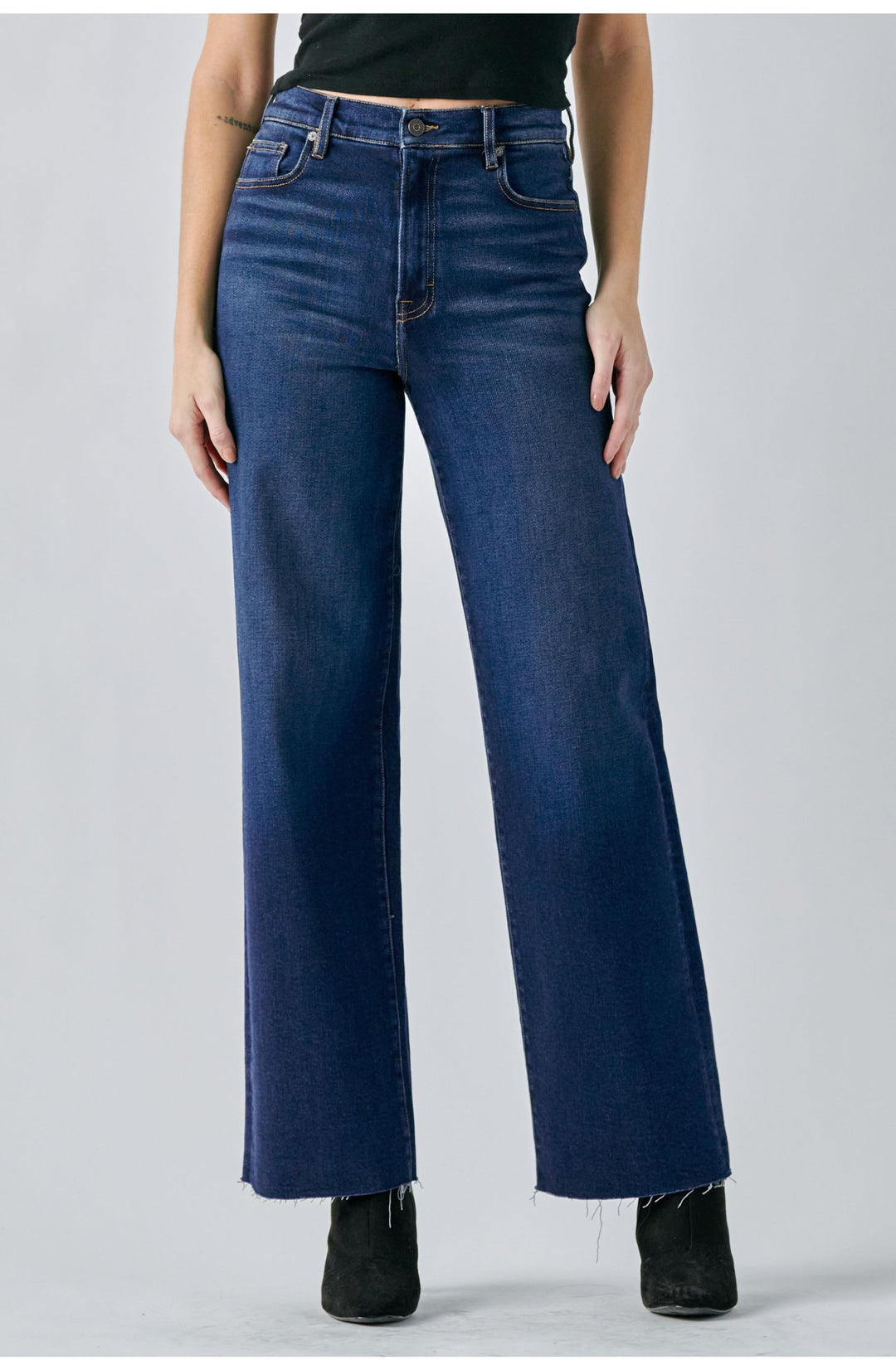 Dark Wash Clean Stretch Dad Jeans