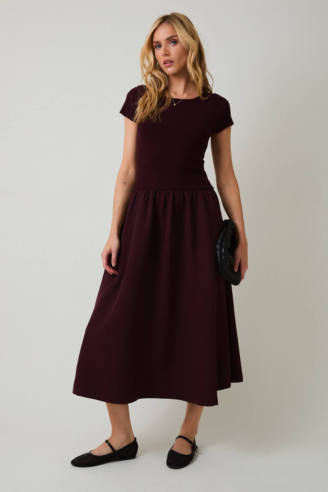 Mixed Media Midi Dress