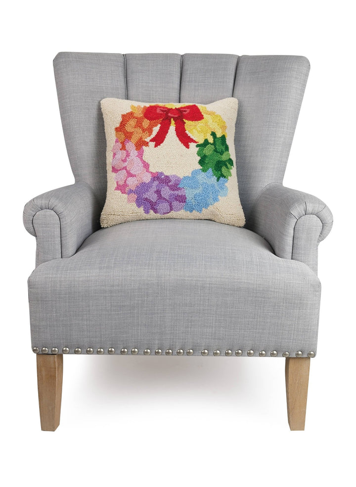 Rainbow Wreath Hook Pillow - The Color Collab