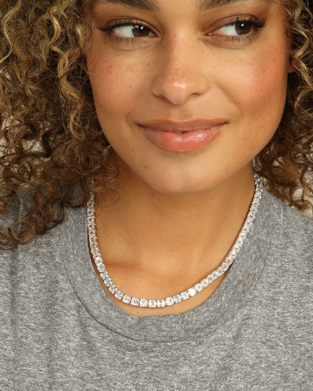 The Queen's Tennis Necklace-Silver