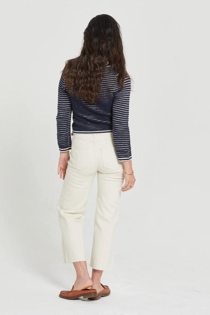 Aberdeen Ankle Crop High Rise Jean-Ecru