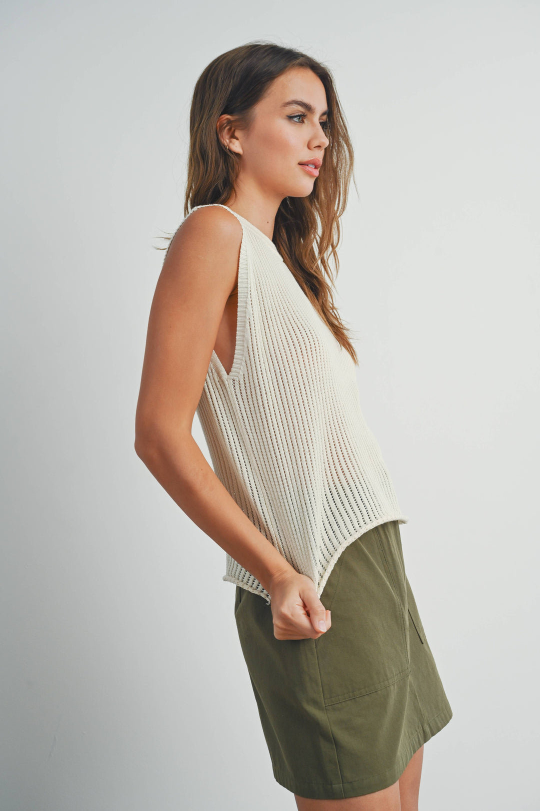 Ribbed Knit Sweater Vest