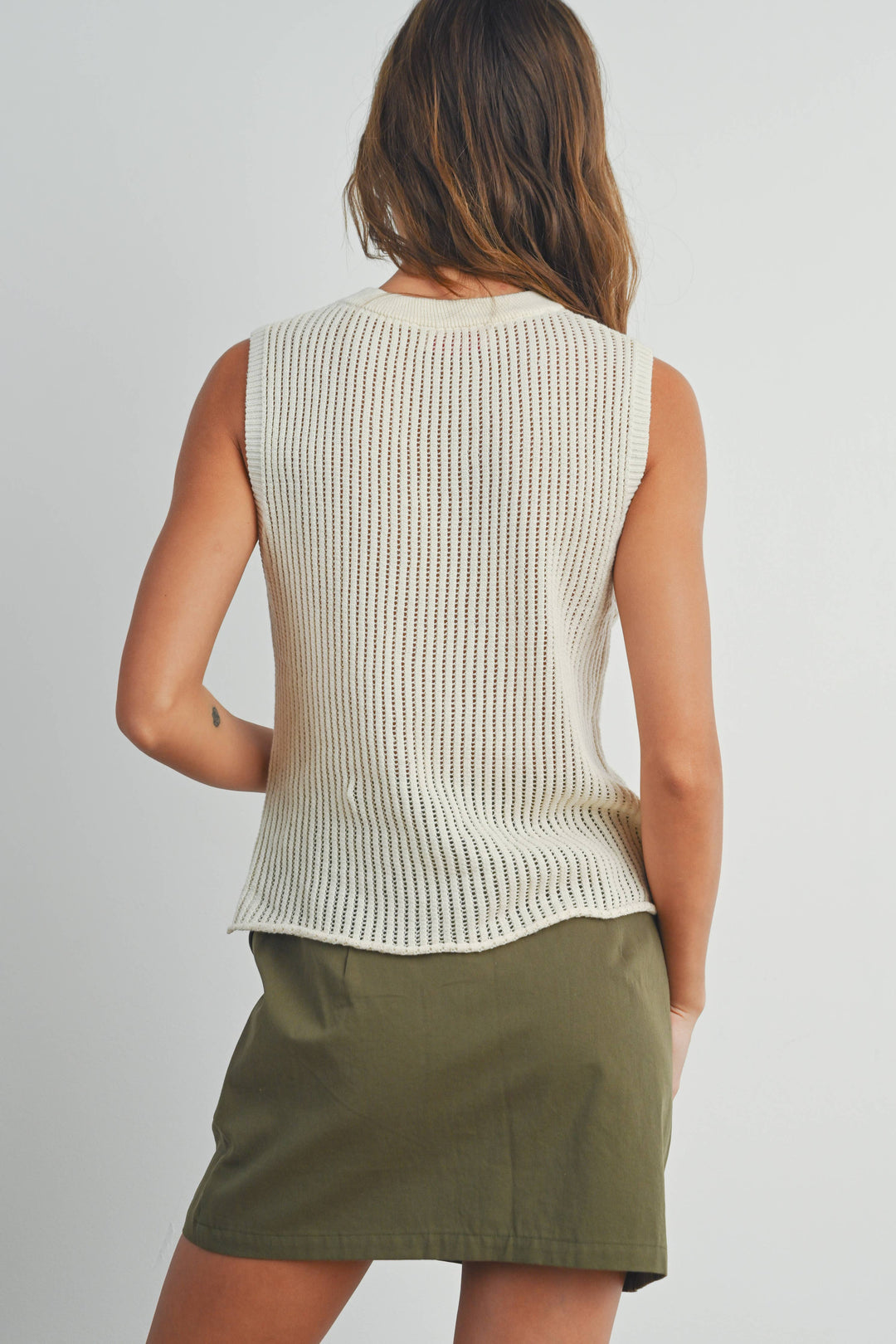 Ribbed Knit Sweater Vest