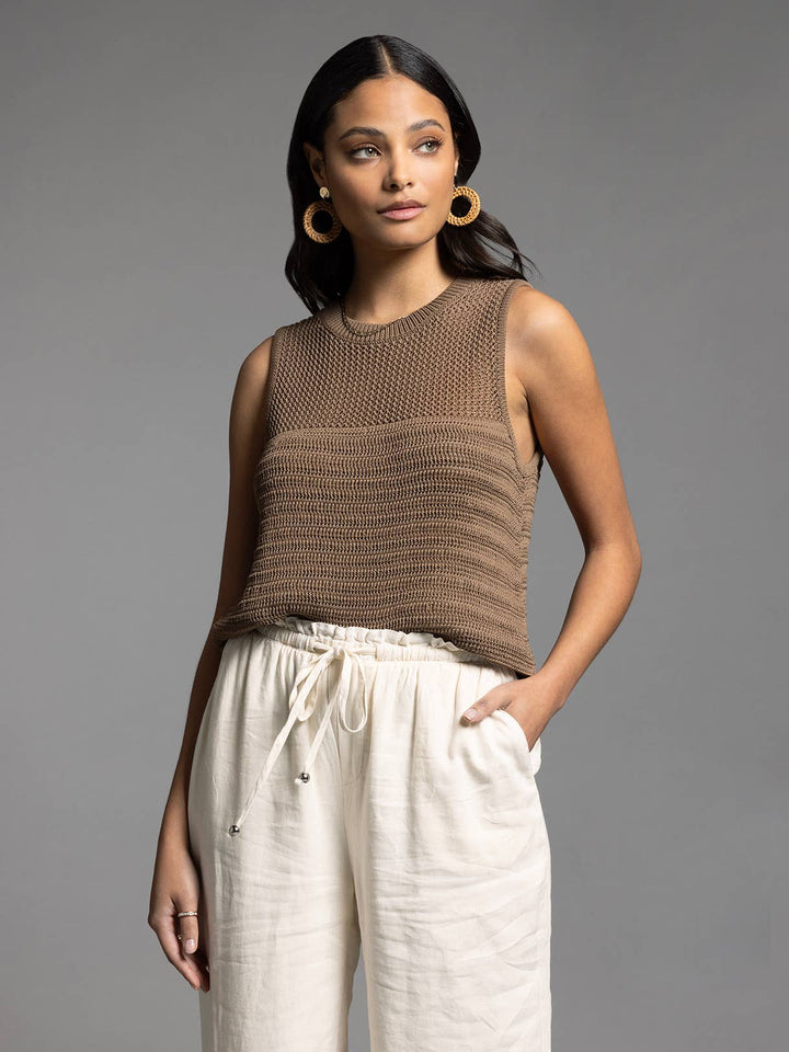 Knit Sayra Tank-Ivory