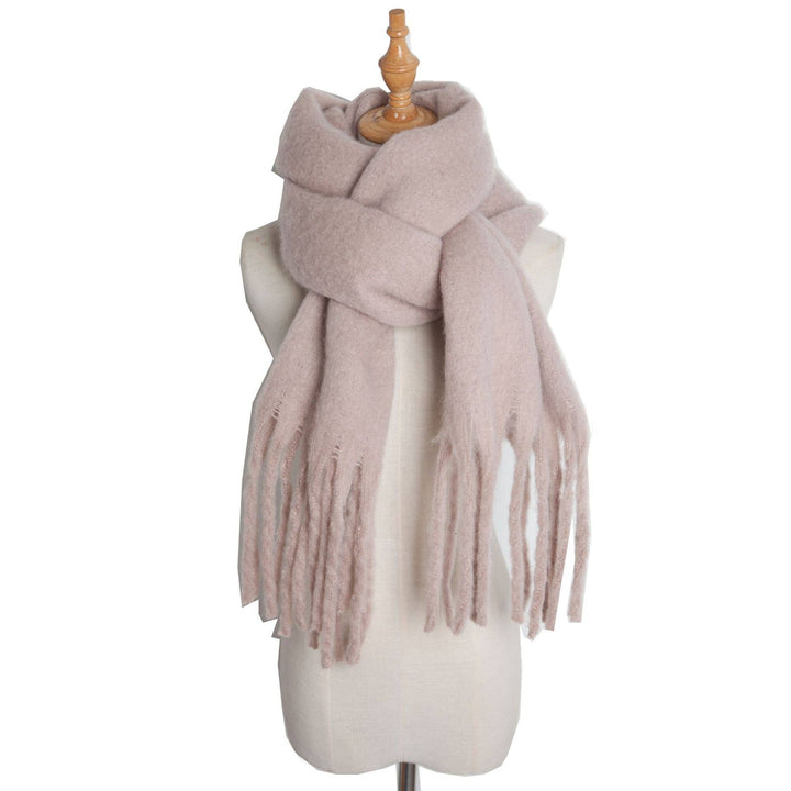 Soft Fringe Scarf Wrap - White