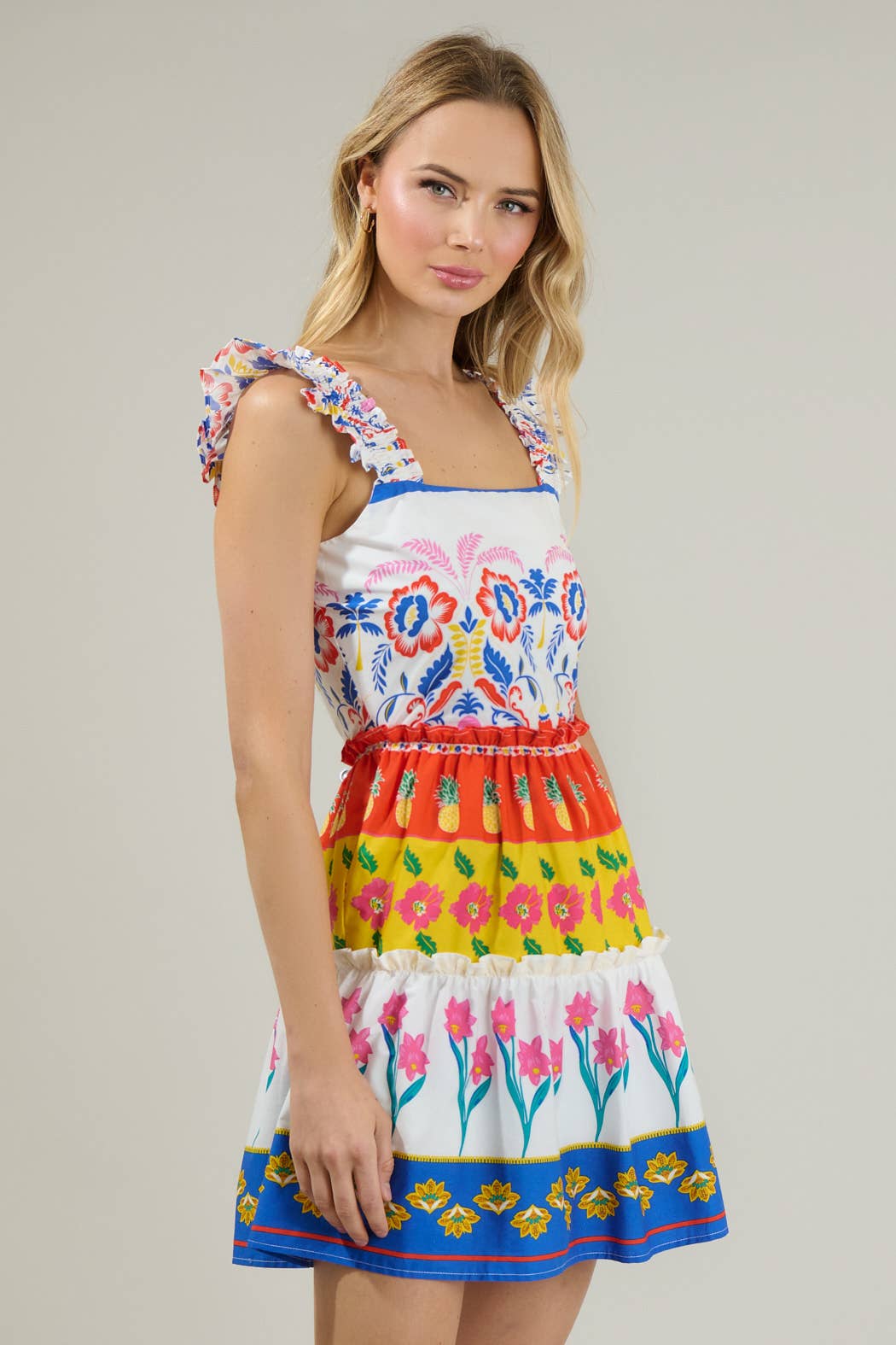 Olympia Floral Ruffle Tiered Mini Dress