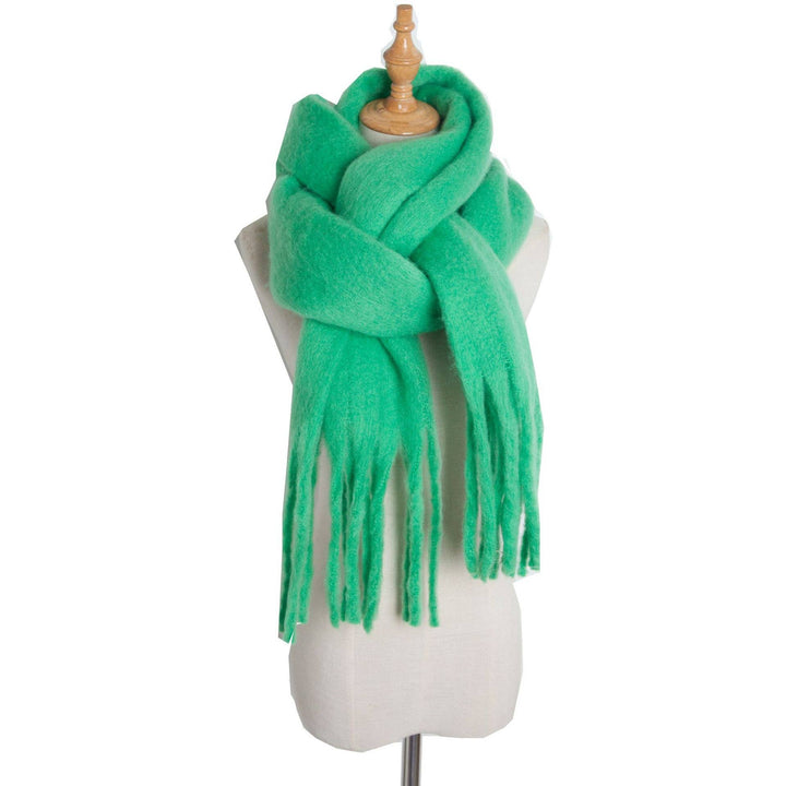 Soft Fringe Scarf Wrap - White