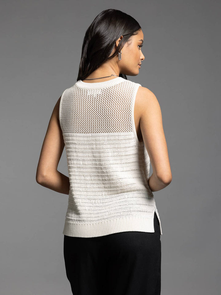 Knit Sayra Tank-Ivory