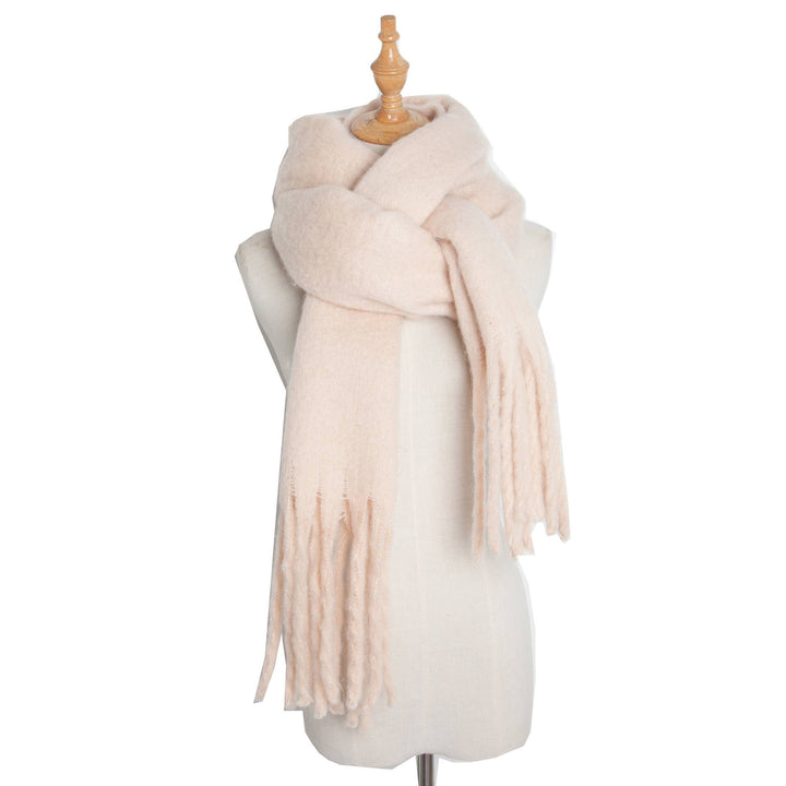 Soft Fringe Scarf Wrap - White