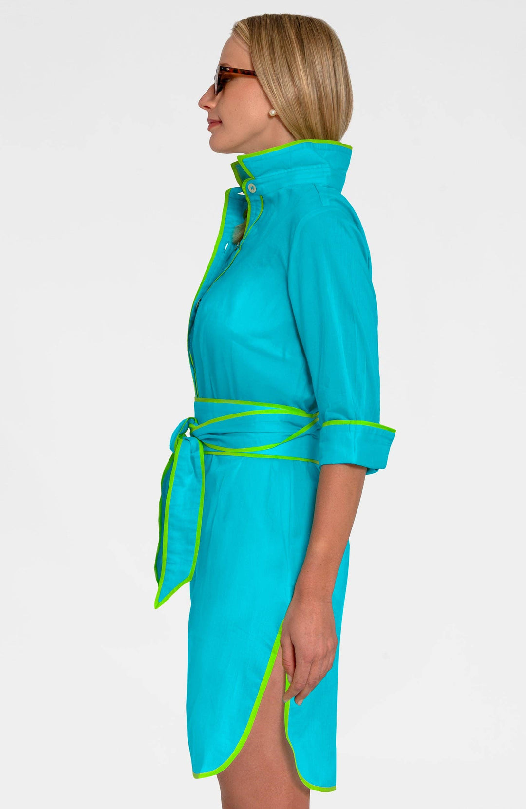 Shirt Tails Short Cotton Dress - Peri