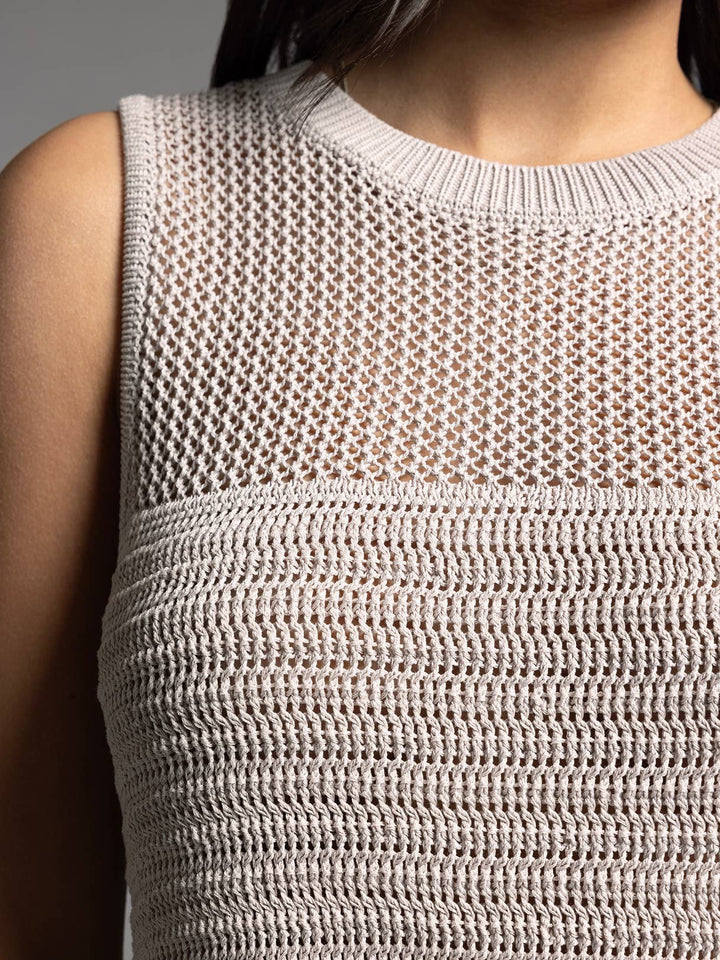 Knit Sayra Tank-Ivory