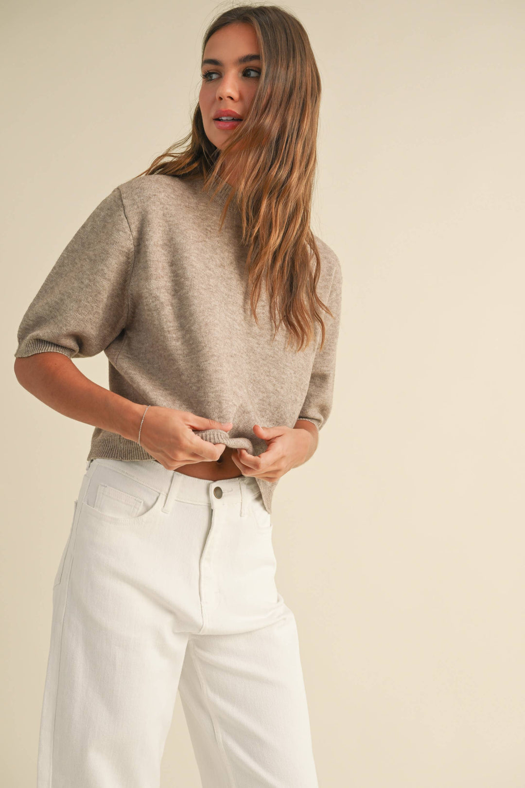 Short Sleeve Sweater Top