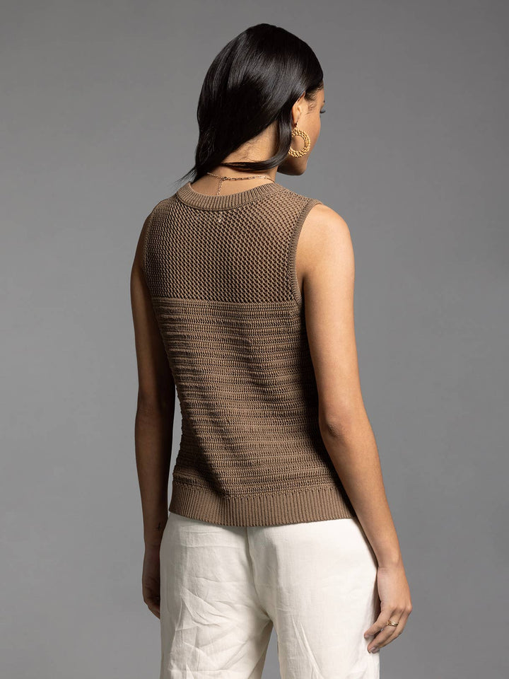 Knit Sayra Tank-Ivory