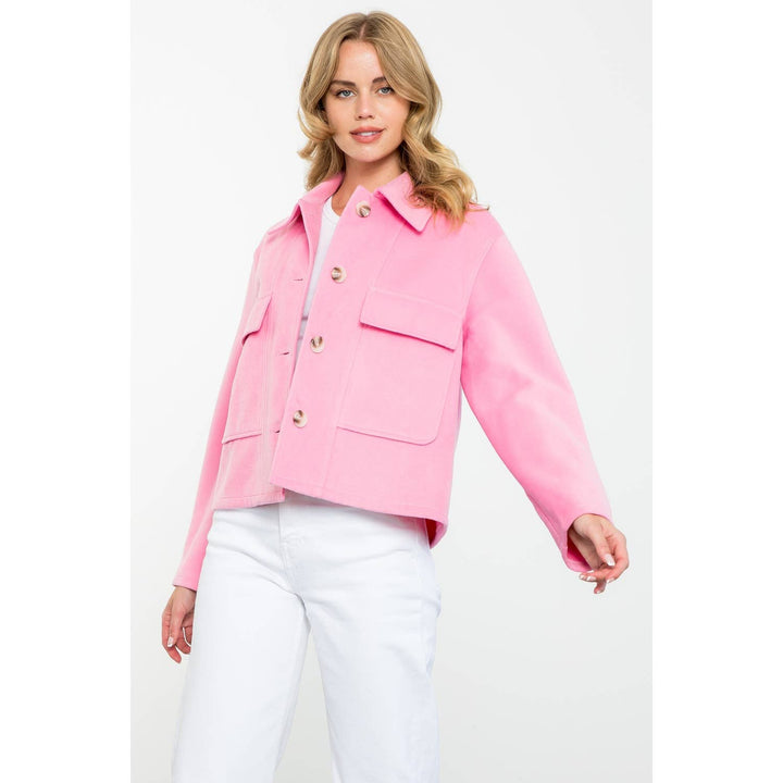 Pink Button Up Jacket