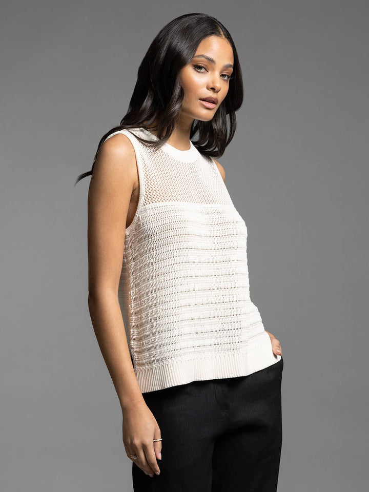 Knit Sayra Tank-Ivory