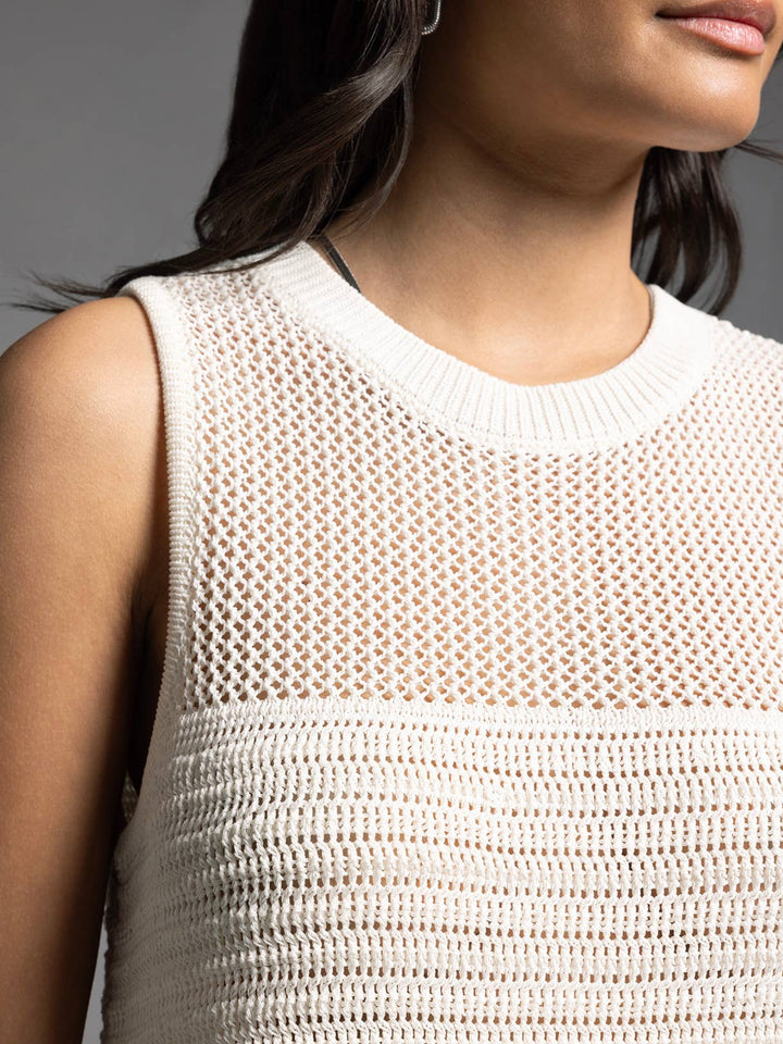 Knit Sayra Tank-Ivory