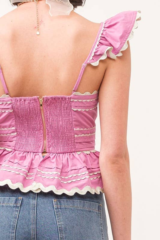 Jeanie Pink Top