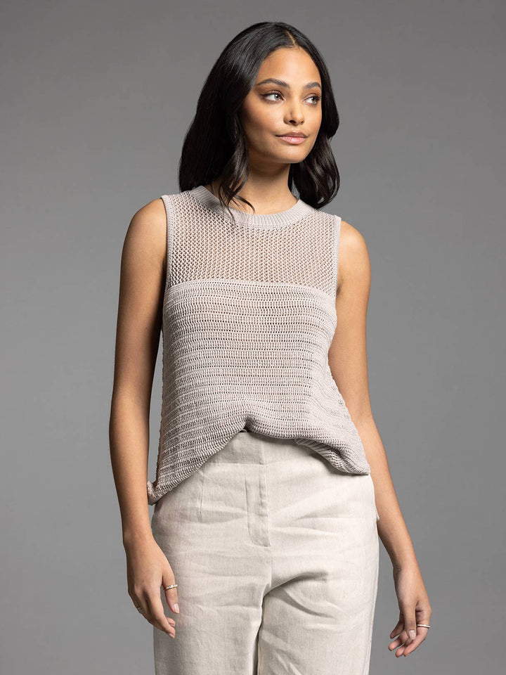 Knit Sayra Tank-Ivory