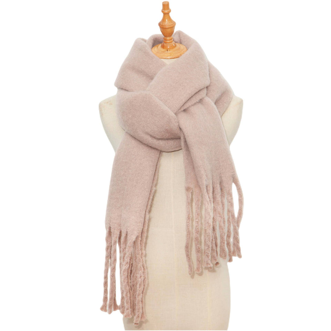 Soft Fringe Scarf Wrap - White