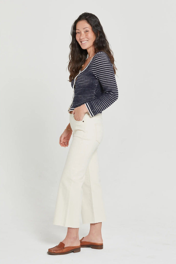 Aberdeen Ankle Crop High Rise Jean-Ecru