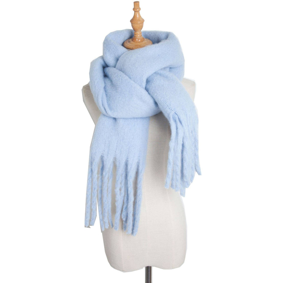 Soft Fringe Scarf Wrap - White