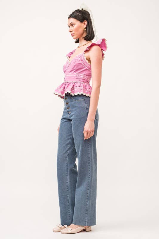 Jeanie Pink Top