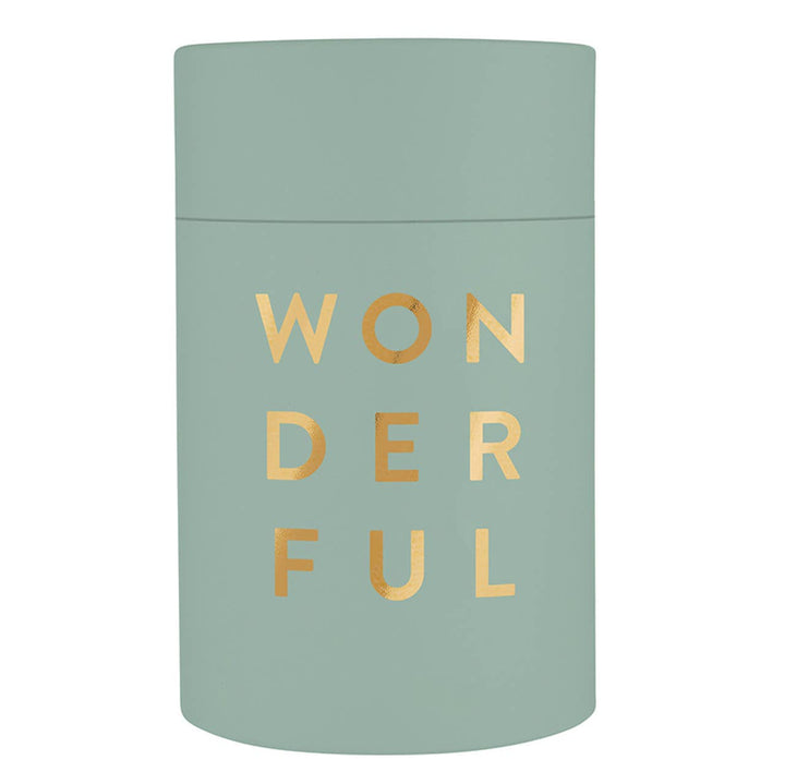 Gold Foil Stemless Wine Glass - Wonderful