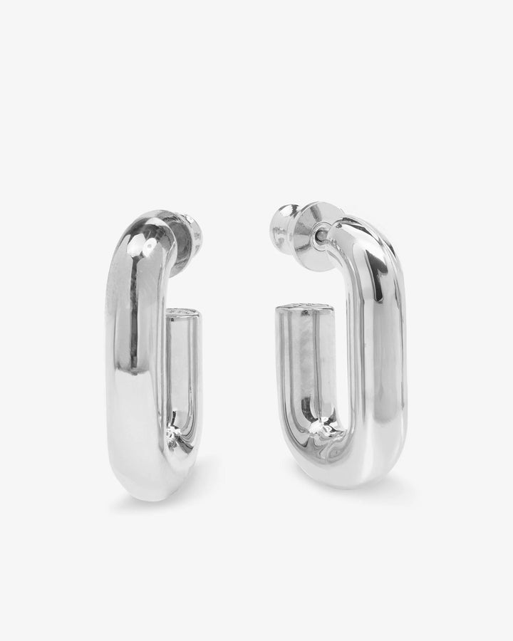 Lil' Frankie Chain Huggies-Silver