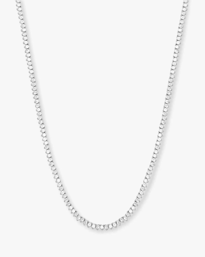 Baby Not Your Basic Tennis Necklace-Silver