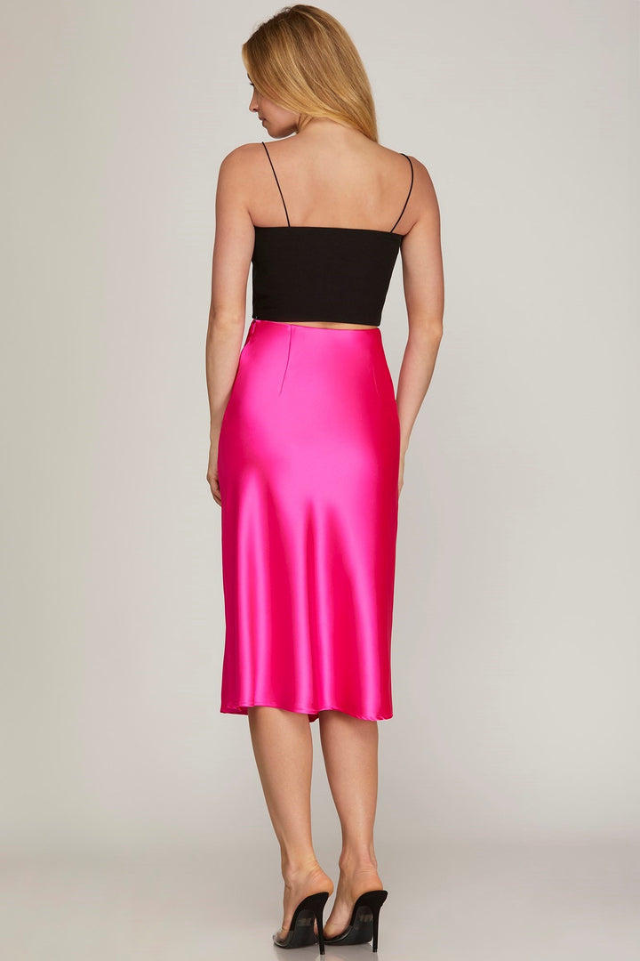 Midi Satin Skirt