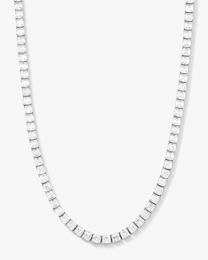 The Queen's Tennis Necklace-Silver