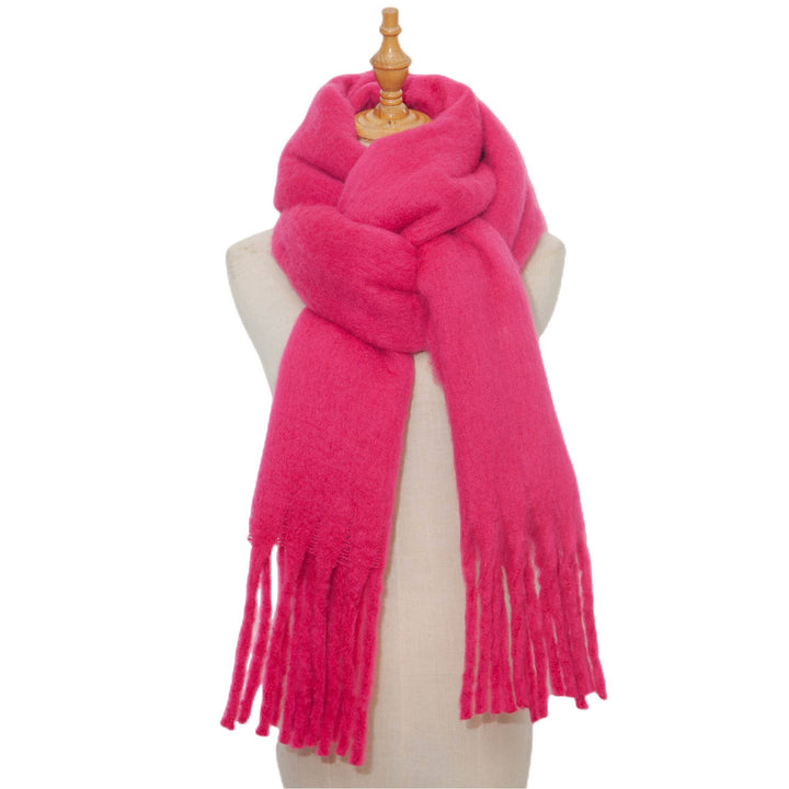 Soft Fringe Scarf Wrap - White