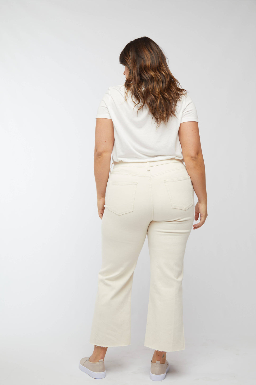 Aberdeen Ankle Crop High Rise Jean-Ecru