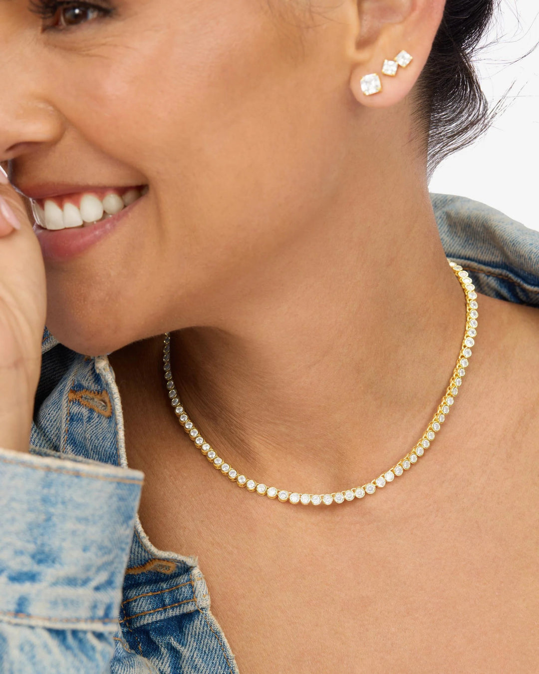 Baroness Tennis Necklace 15' - The Color Collab