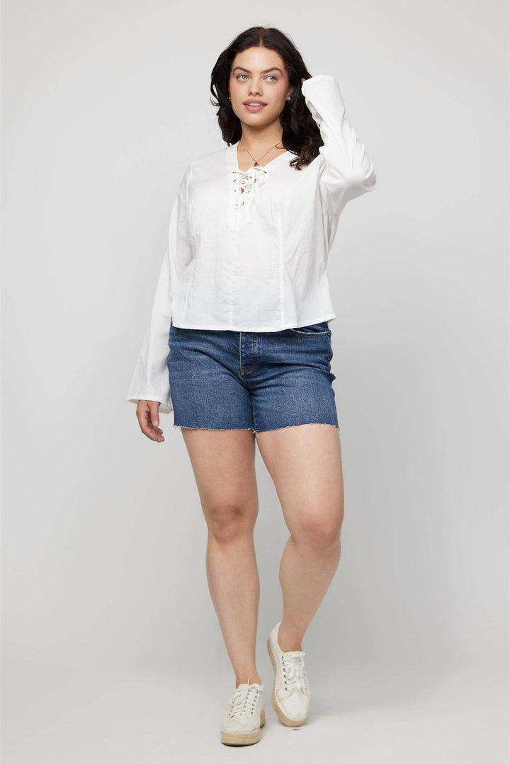 Bedford High Rise Denim Short - The Color Collab