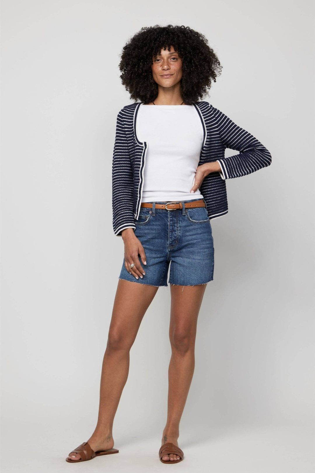 Bedford High Rise Denim Short - The Color Collab