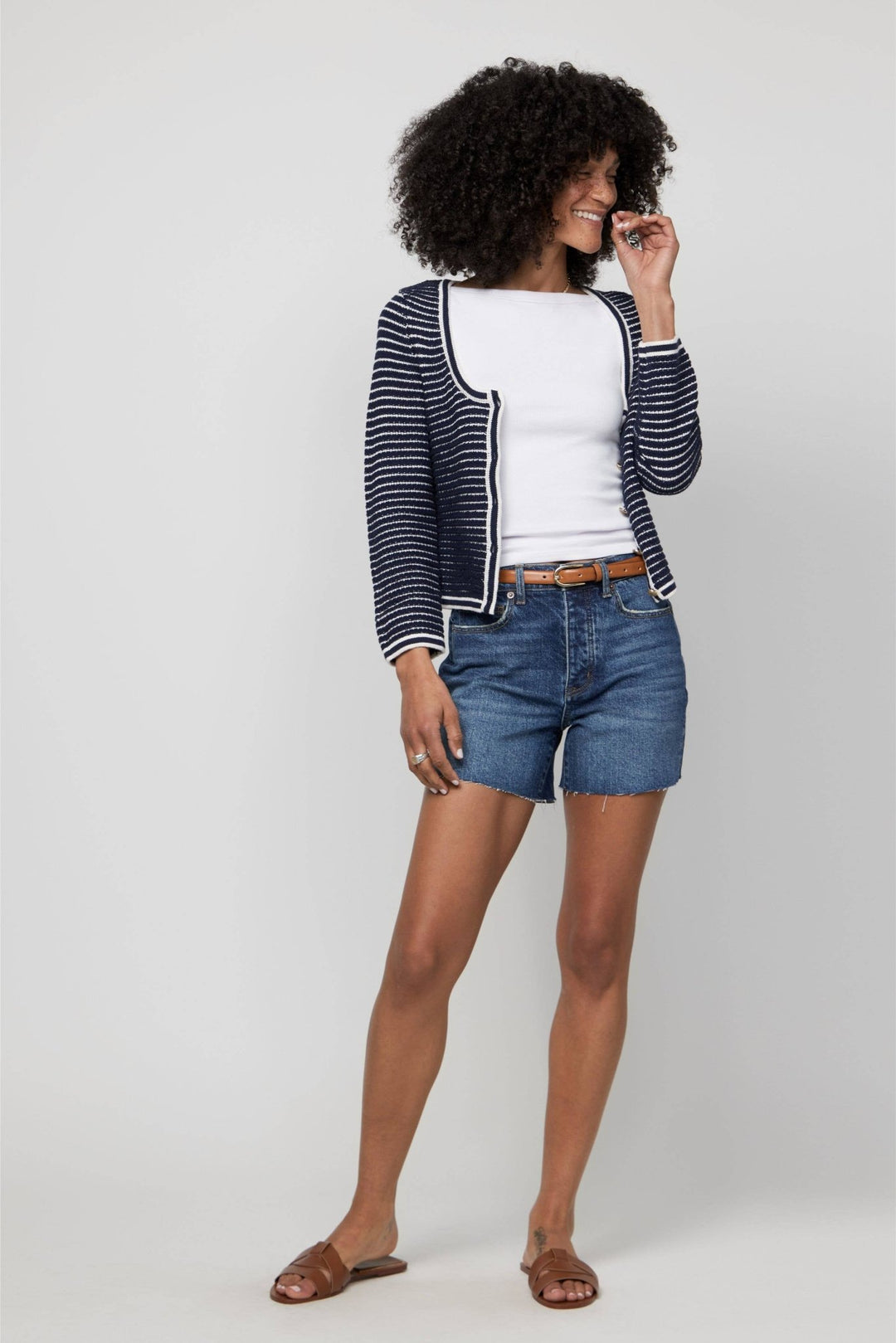 Bedford High Rise Denim Short - The Color Collab