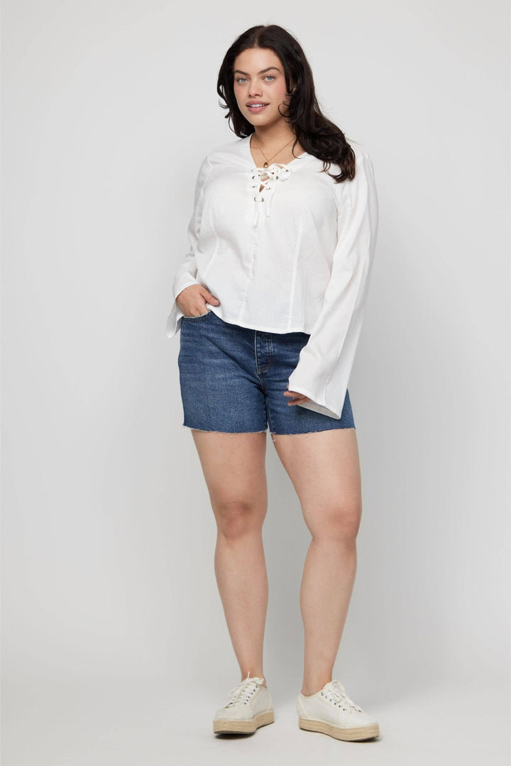 Bedford High Rise Denim Short - The Color Collab