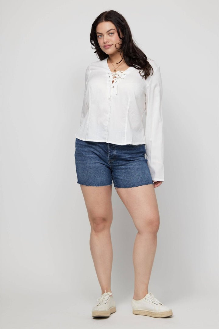 Bedford High Rise Denim Short - The Color Collab