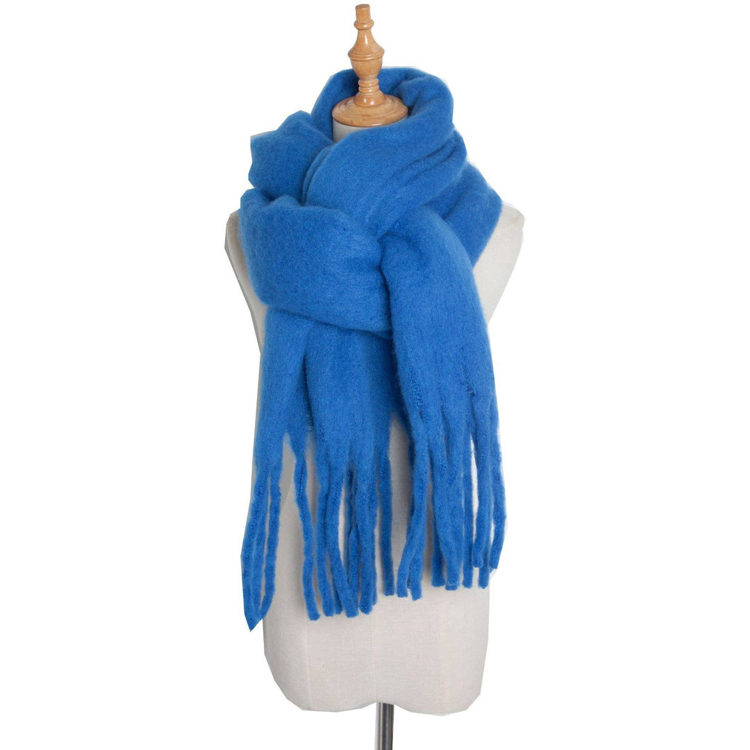 Soft Fringe Scarf Wrap - White