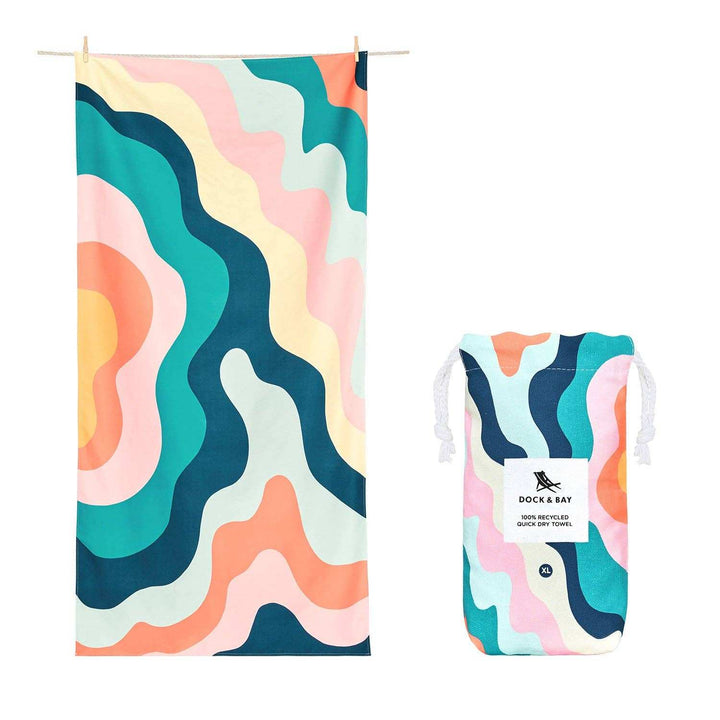 Dock & Bay Quick Dry Towels - Stripes Go Wild - Get Wavy: Large (63x35") - The Color Collab
