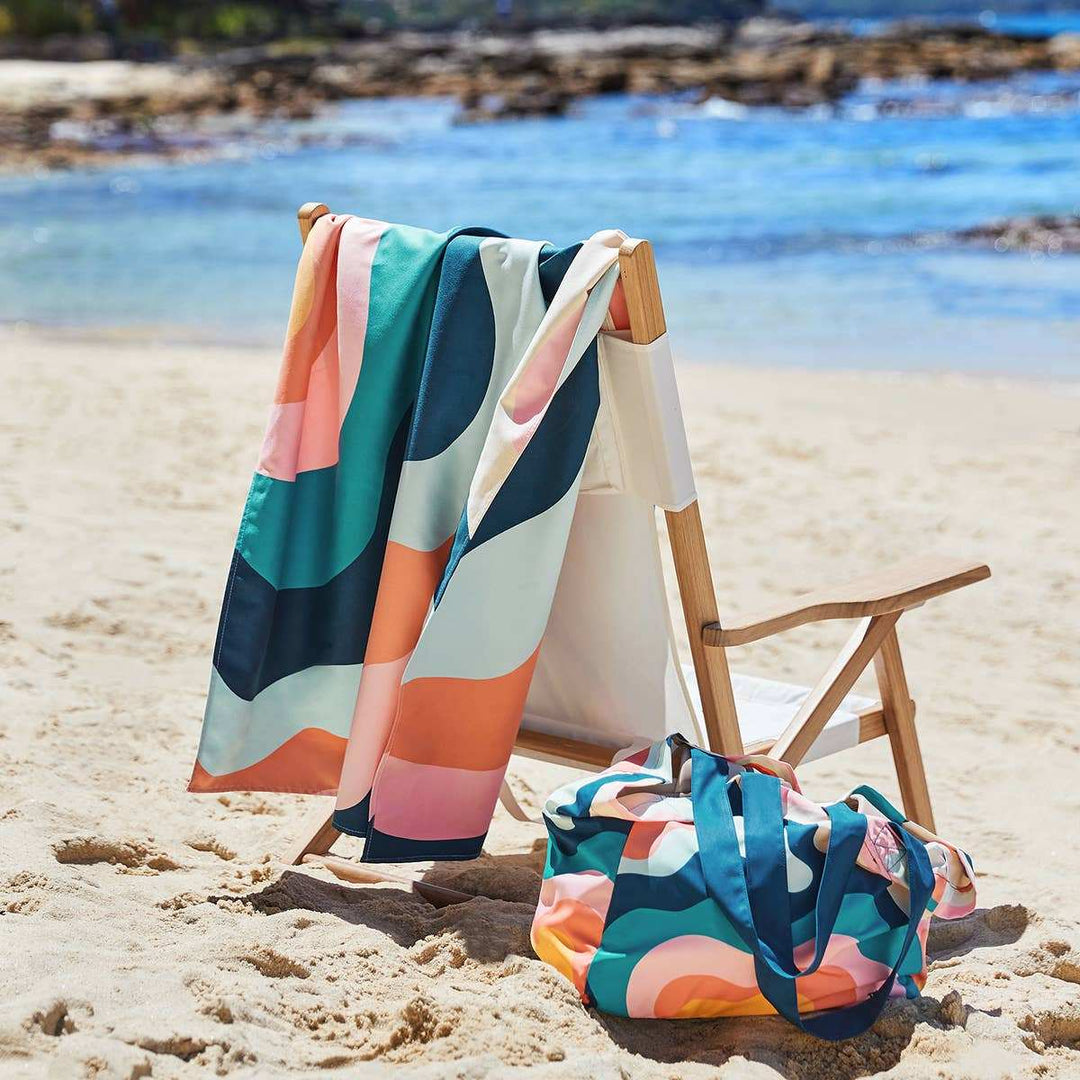 Dock & Bay Quick Dry Towels - Stripes Go Wild - Get Wavy: Large (63x35") - The Color Collab