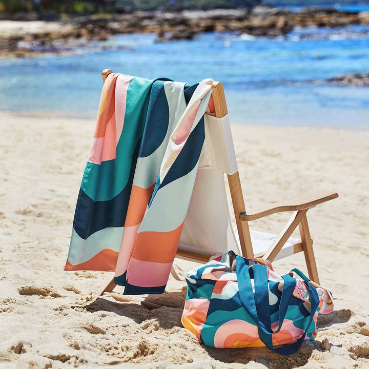 Dock & Bay Quick Dry Towels - Stripes Go Wild - Get Wavy: Large (63x35") - The Color Collab