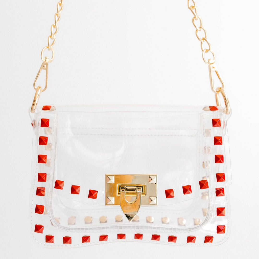 The Jackie Clear Bag in Red