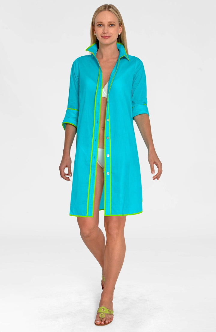 Shirt Tails Short Cotton Dress - Peri