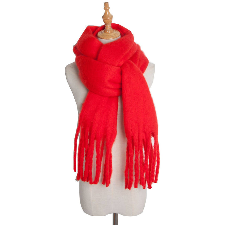 Soft Fringe Scarf Wrap - White