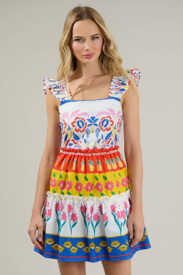 Olympia Floral Ruffle Tiered Mini Dress